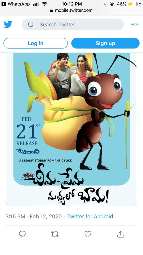 Movie poster for The Ant - The Love and The Girl in Between (2020)