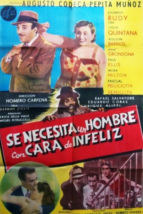 Movie poster for Se necesita un hombre con cara de infeliz (1954)