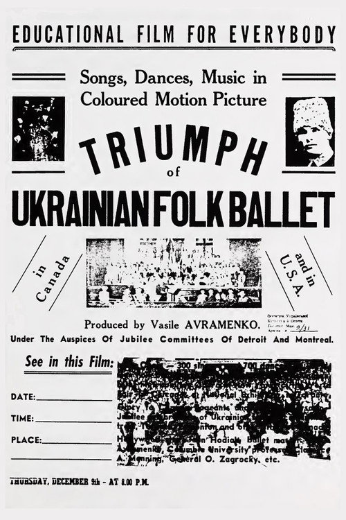 Movie poster for Triumph of Ukrainian Folk Ballet (1954)