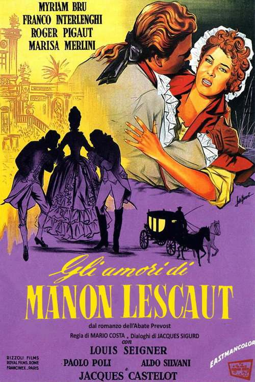 Movie poster for The Lovers of Manon Lescaut (1954)
