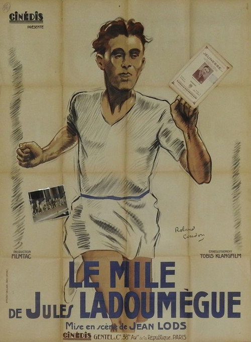 Movie poster for Jules Ladoumègue's mile (1932)