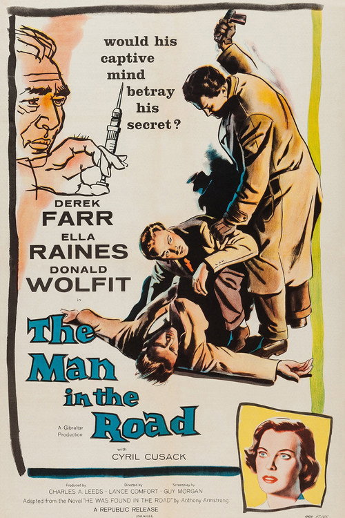 Movie poster for The Man in the Road (1956)