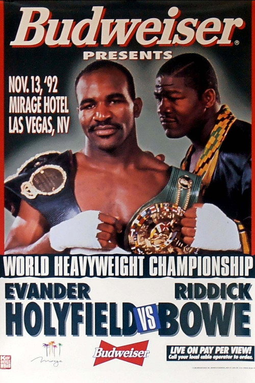 Movie poster for Evander Holyfield vs Riddick Bowe I (1992)