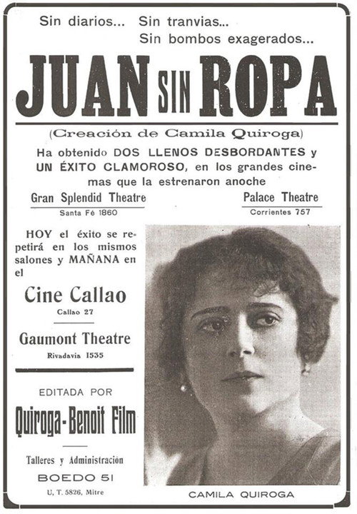 Movie poster for Juan sin Ropa (1919)