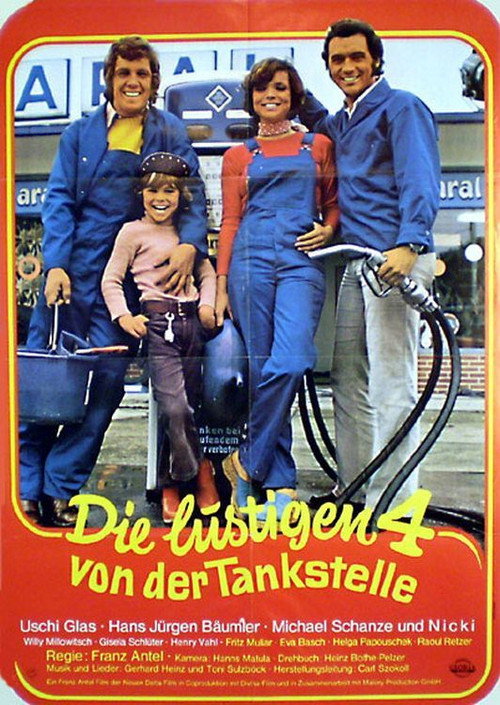 Movie poster for Die lustigen Vier von der Tankstelle (1972)