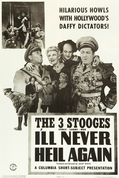 Movie poster for I'll Never Heil Again (1941)