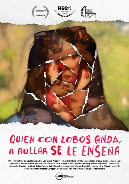 Movie poster for Quien con lobos anda,  a aullar se le enseña