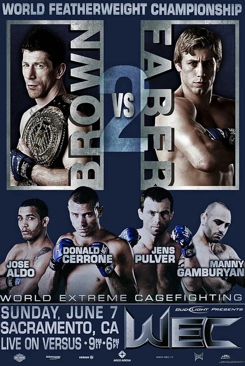 Movie poster for WEC 41: Brown vs. Faber 2 (2009)