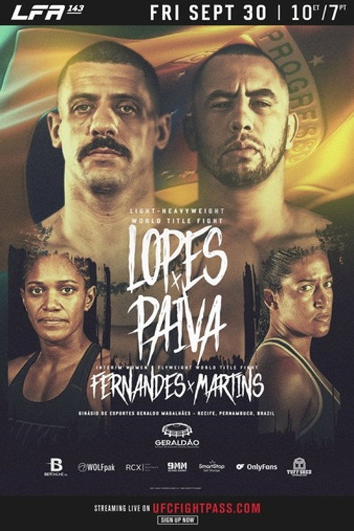Movie poster for LFA 143: Lopes vs. Paiva (2022)