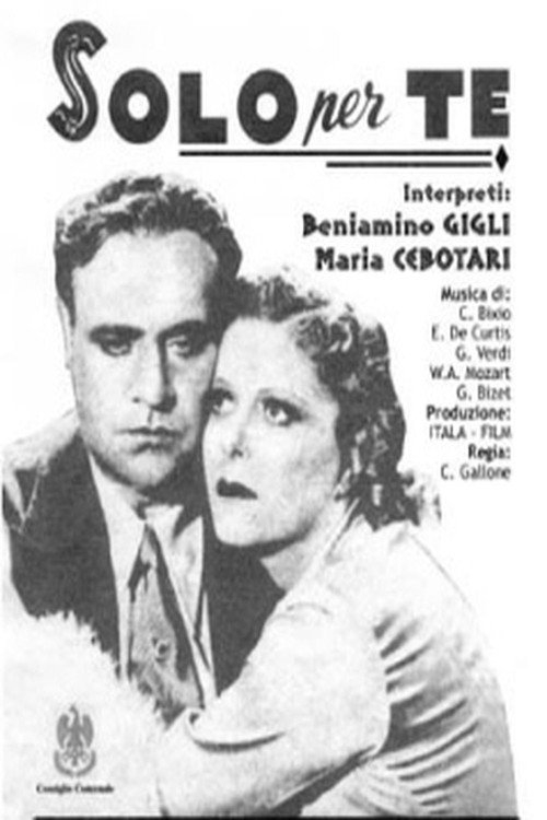 Movie poster for Solo per te (1938)