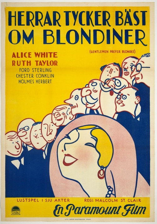Movie poster for Gentlemen Prefer Blondes (1928)
