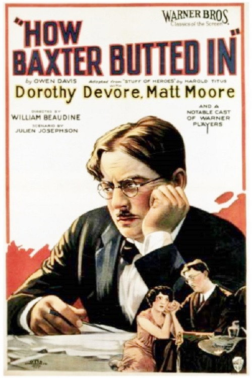 Movie poster for How Baxter Butted In (1925)