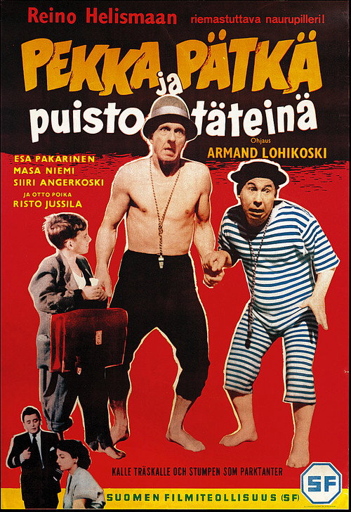 Movie poster for Pekka ja Pätkä puistotäteinä (1955)