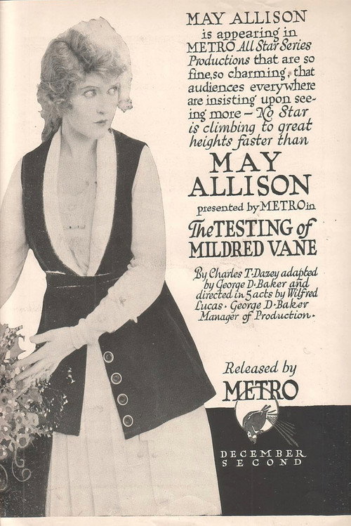 Movie poster for The Testing of Mildred Vane (1918)