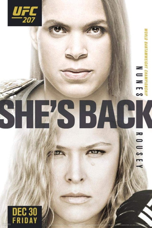 Movie poster for UFC 207: Nunes vs. Rousey (2016)