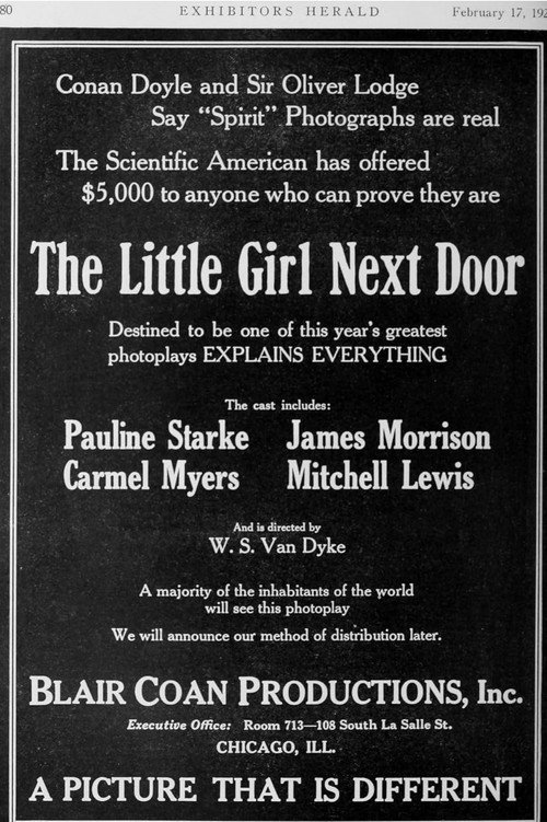 Movie poster for The Little Girl Next Door (1923)