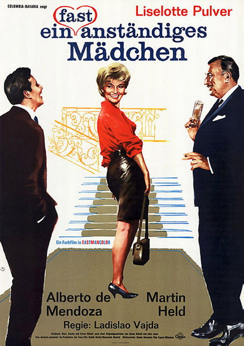 Movie poster for An Almost Decent Girl (1963)