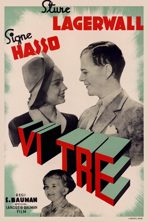 Movie poster for Vi tre (1940)