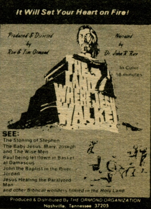 Movie poster for The Land Where Jesus Walked (1975)