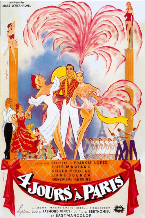 Movie poster for Four Days in Paris (1955)