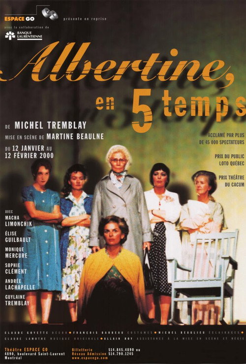 Movie poster for Albertine in Five Times (2000)
