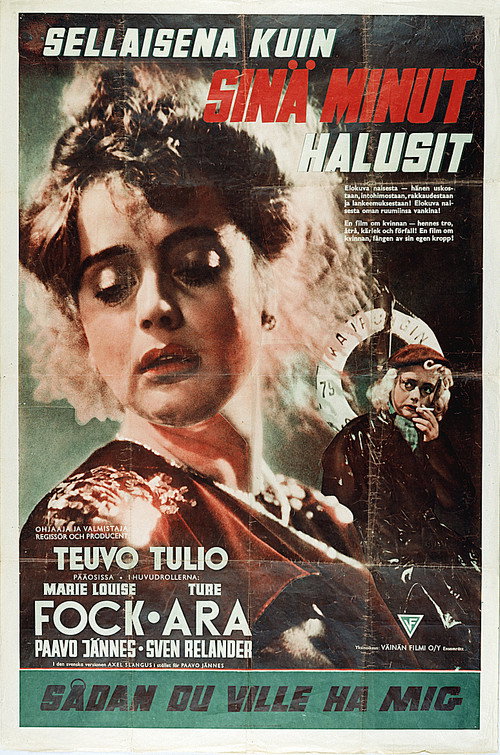 Movie poster for Sellaisena kuin sinä minut halusit (1944)