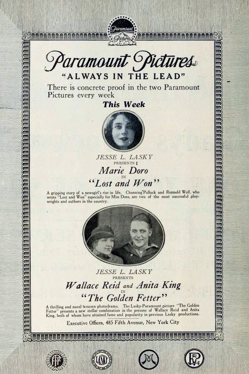 Movie poster for The Golden Fetter (1917)