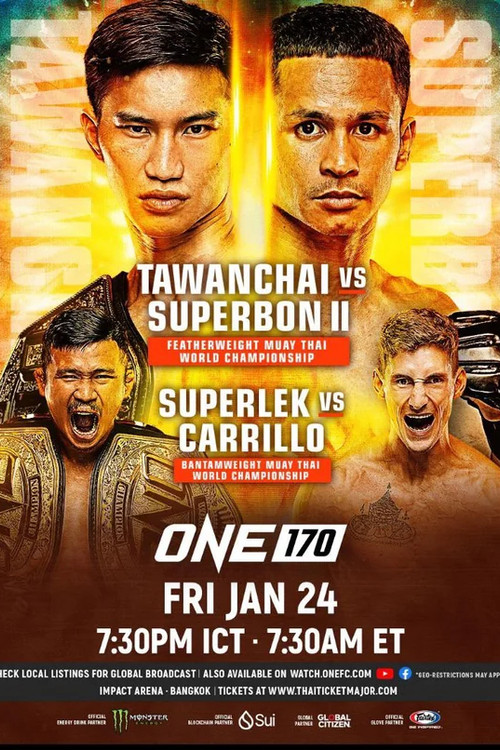 Movie poster for ONE 170: Tawanchai vs. Superbon 2 (2025)