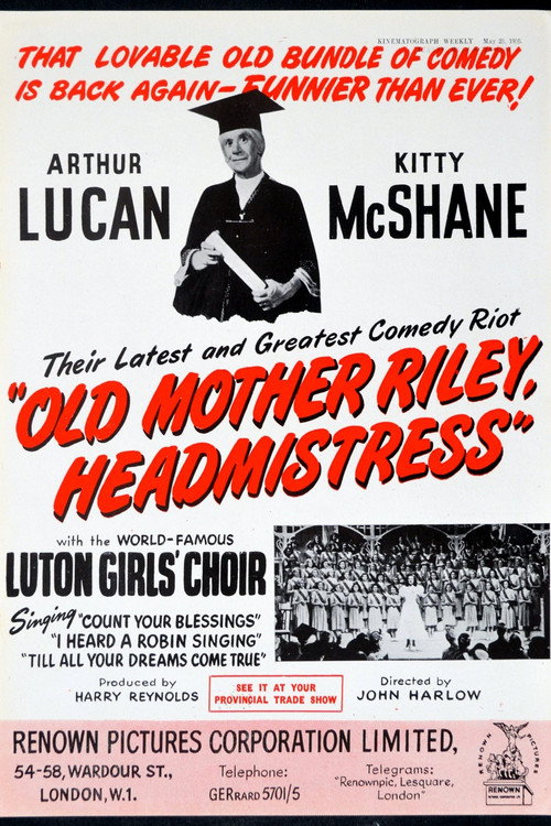 Movie poster for Old Mother Riley, Headmistress (1950)