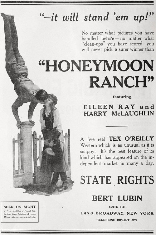 Movie poster for Honeymoon Ranch (1920)