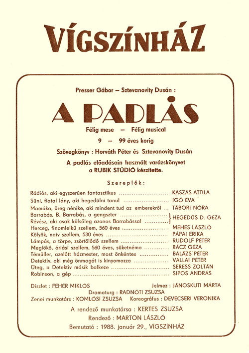 Movie poster for A padlás (1988)