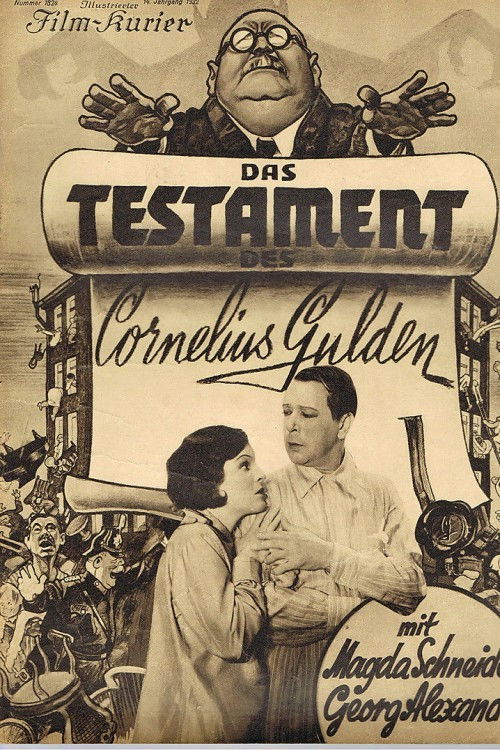 Movie poster for The Testament of Cornelius Gulden (1932)