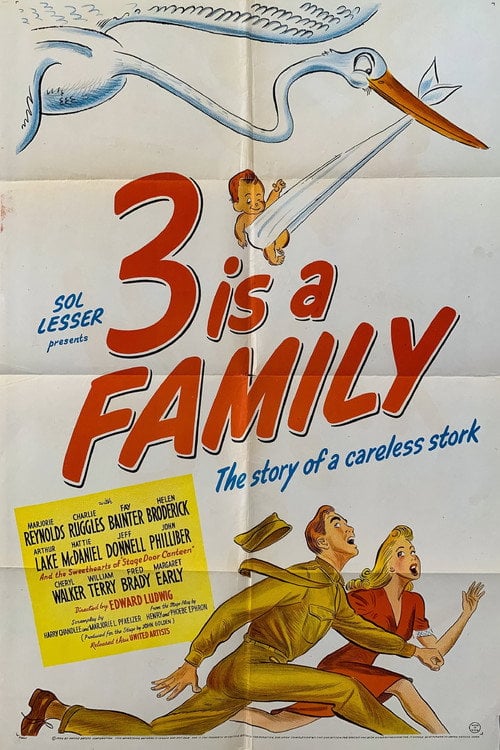 Movie poster for 3 Is a Family (1944)