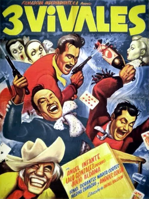 Movie poster for Los tres vivales (1958)