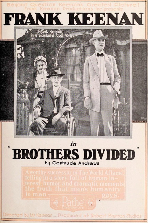 Movie poster for Brothers Divided (1919)