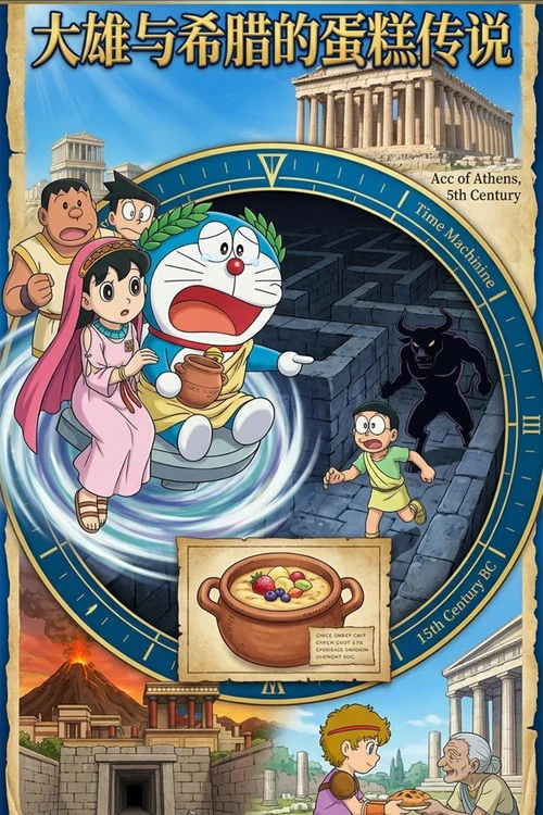 Movie poster for ドラえもん 誕生日スペシャル：のび太とギリシャのケーキ伝説 (2024)