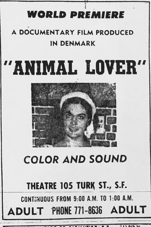 Movie poster for Animal Lover (1970)