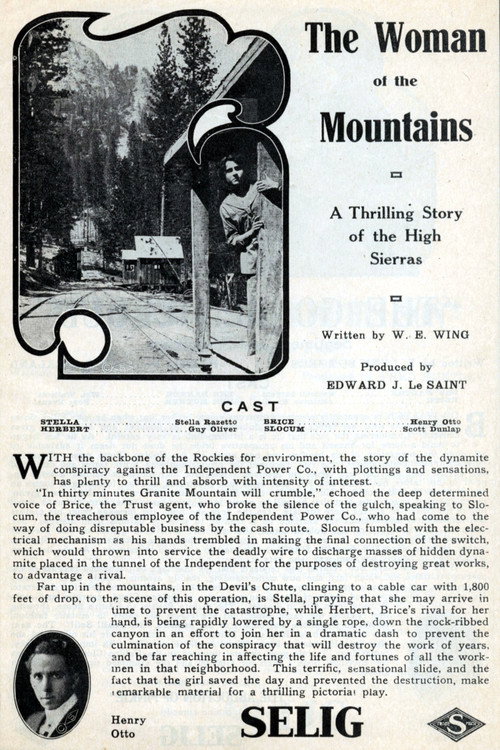 Movie poster for The Woman of the Mountains (1913)