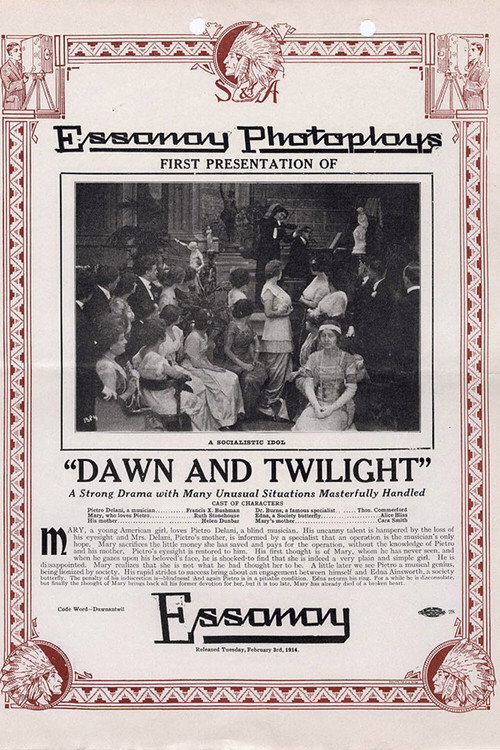 Movie poster for Dawn and Twilight (1914)