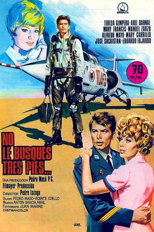 Movie poster for No le busques tres pies... (1968)