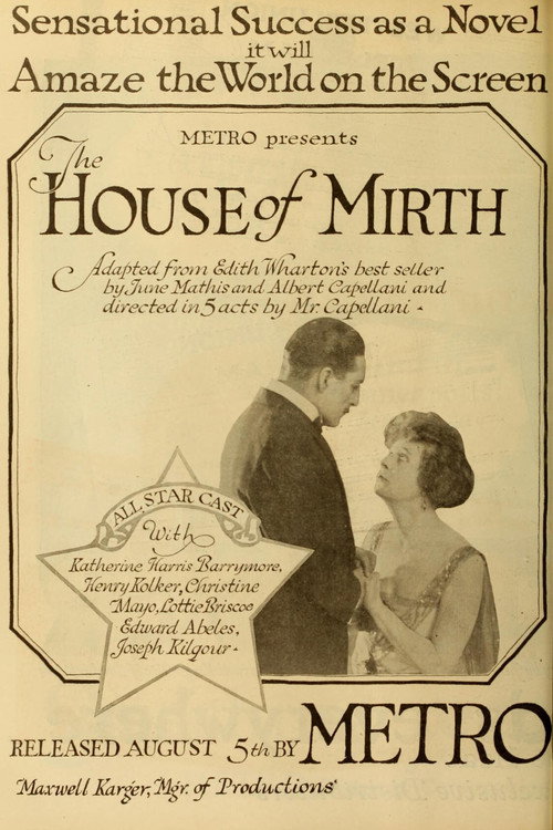 Movie poster for The House of Mirth (1918)