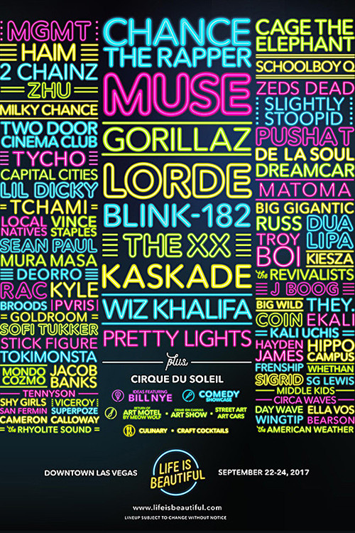 Movie poster for Muse - Live at Life is Beautiful Festival (2017)