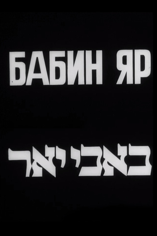 Movie poster for Babyn Yar (1989)