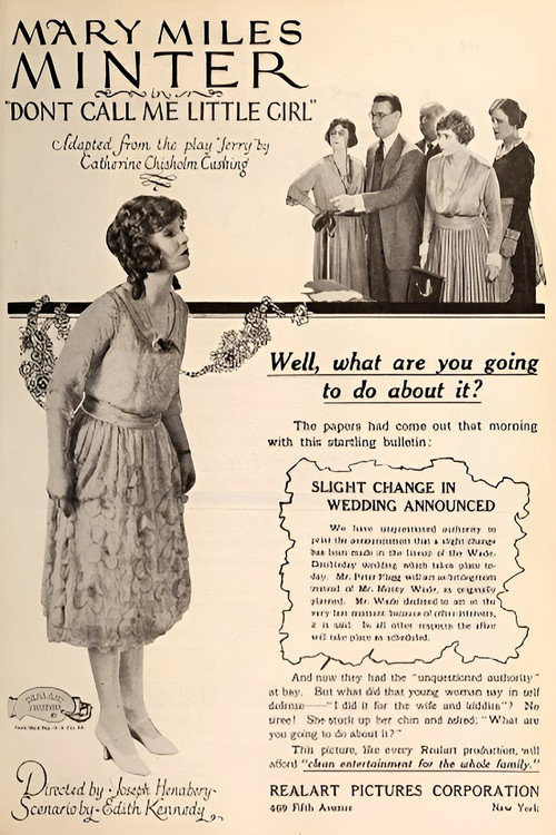 Movie poster for Don't Call Me Little Girl (1921)