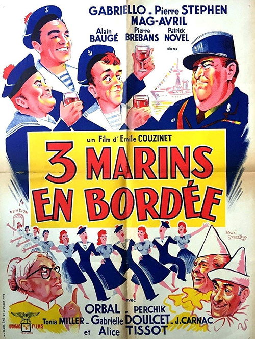 Movie poster for Trois marins en bordée (1957)