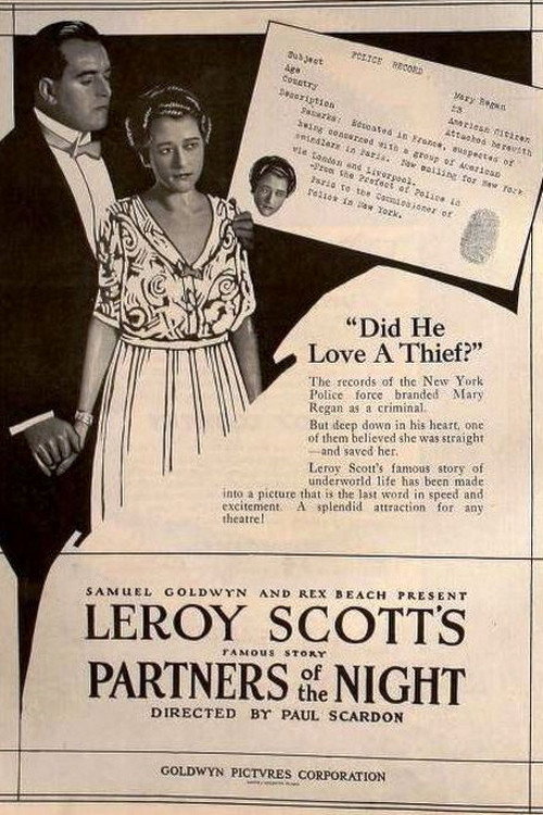 Movie poster for Partners of the Night (1920)