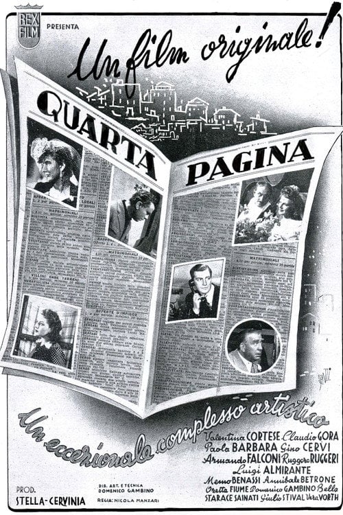 Movie poster for Quarta pagina (1942)