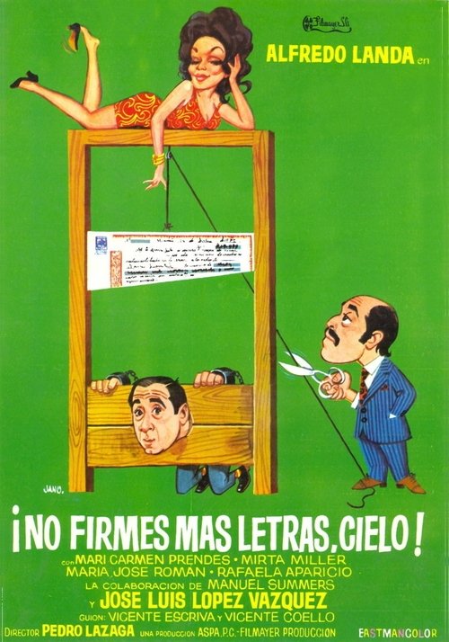 Movie poster for ¡No firmes más letras, cielo! (1972)