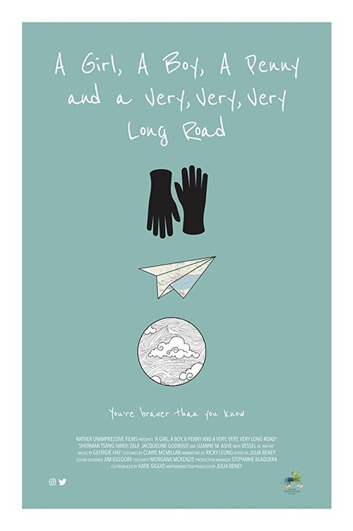 Movie poster for A Girl, a Boy, a Penny and a Very, Very, Very Long Road (2019)