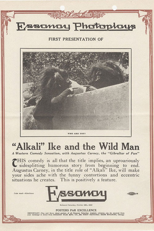 Movie poster for Alkali Ike and the Wildman (1913)